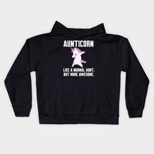 Aunticorn like a normal Aunt Kids Hoodie